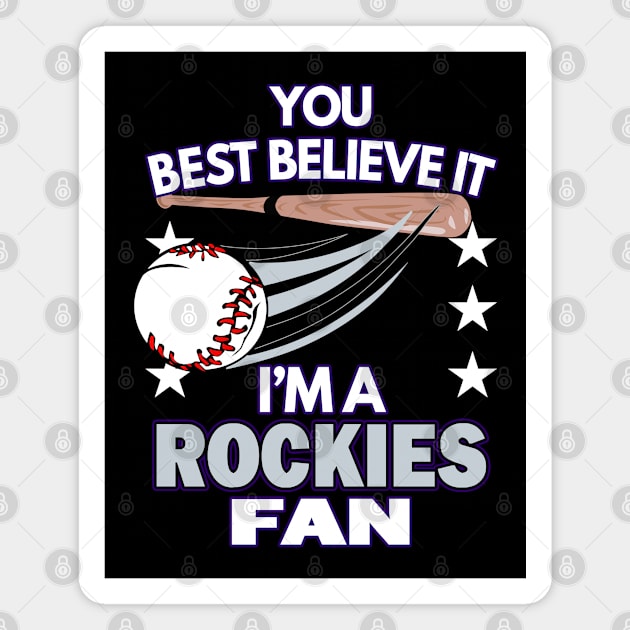 Colorado Rockies Fan - Baseball | MLB Magnet by Moonsmile Products